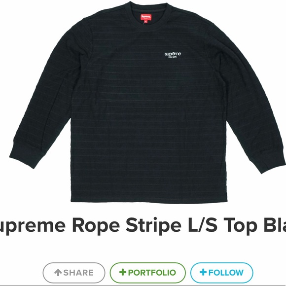 Supreme Striped SMALL longsleeve - Picture 3 of 5